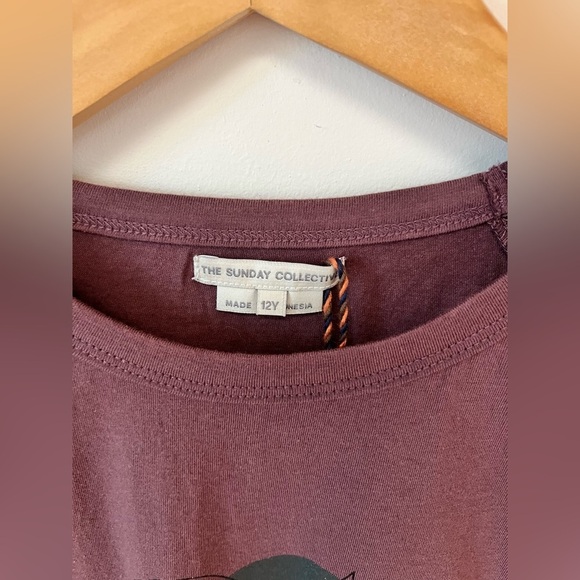 The Sunday Collective Kids Size 12Y Graphic Short Sleeve Tee Shirt Cotton - Picture 3 of 9